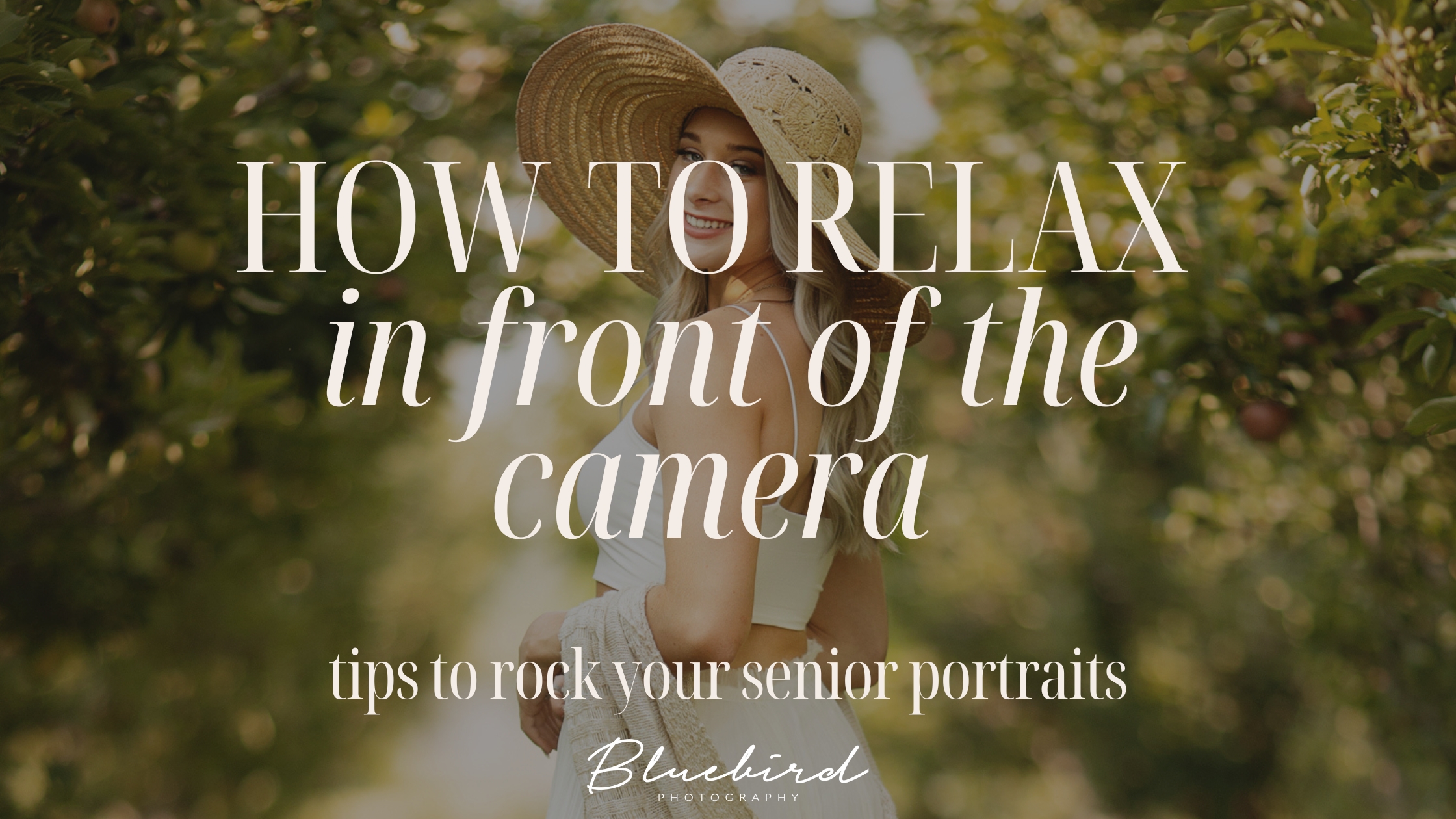 Tips for relaxing in front of the camera at your senior portrait session.