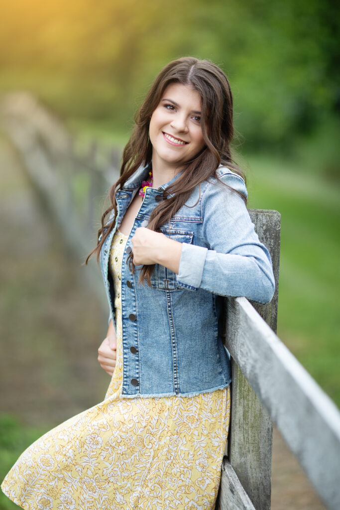 Creative Fort Wayne senior photos in parks and gardens