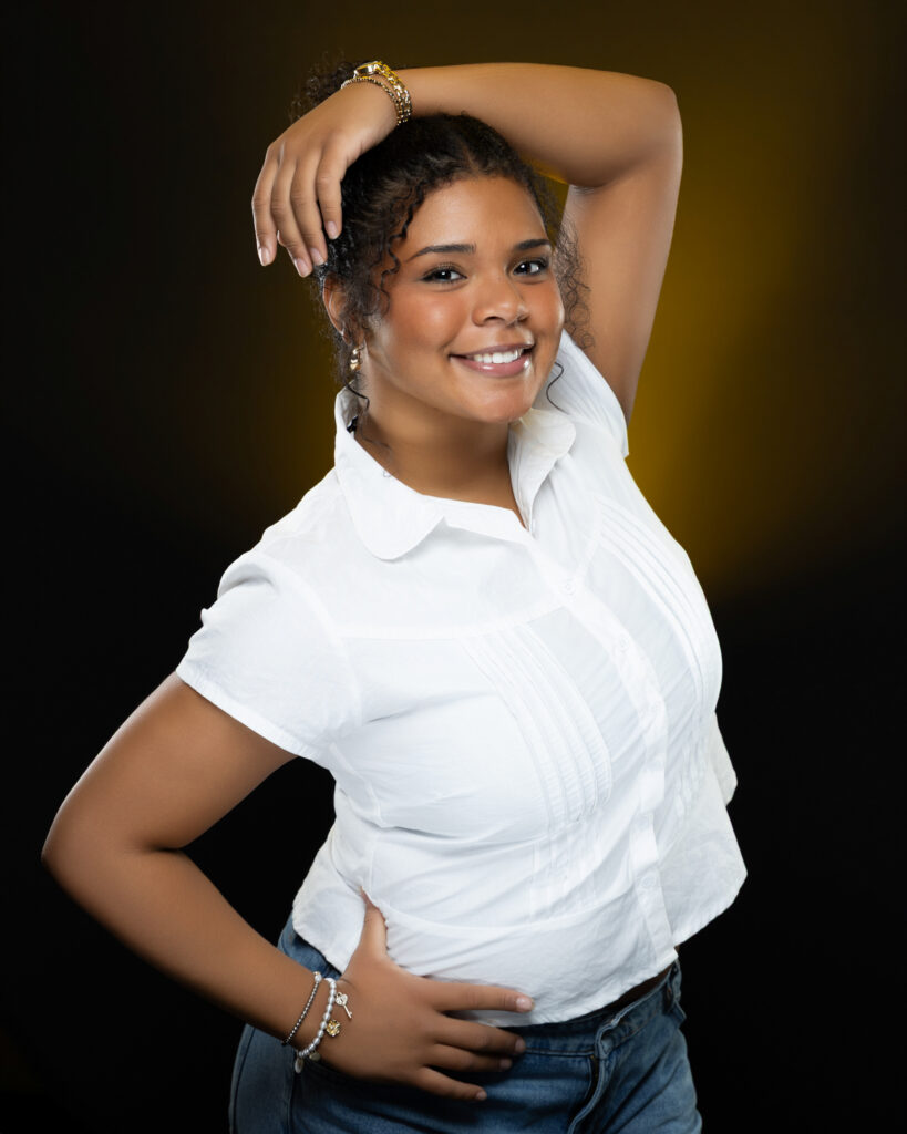 dancer posing for beauty headshot in fort wayne