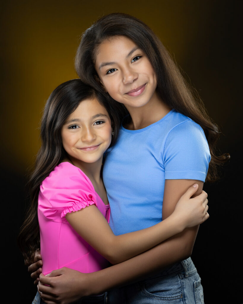 dancers posing for sibling beauty headshot in fort wayne